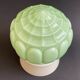 Art Deco pastel green Thabur ceiling lamp, glass globe light