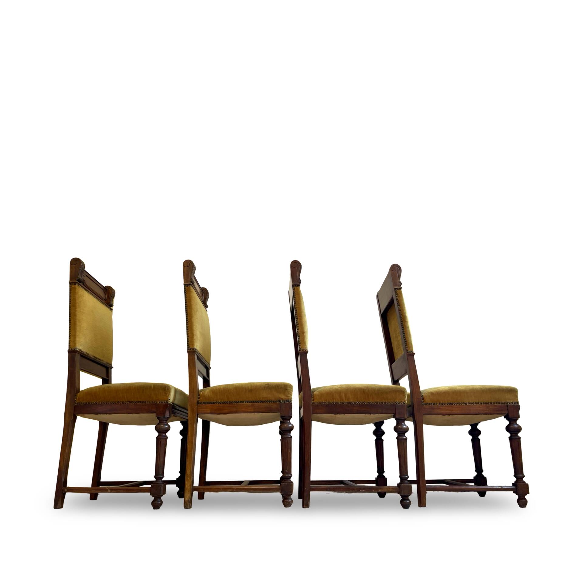 four Victorian dining chairs