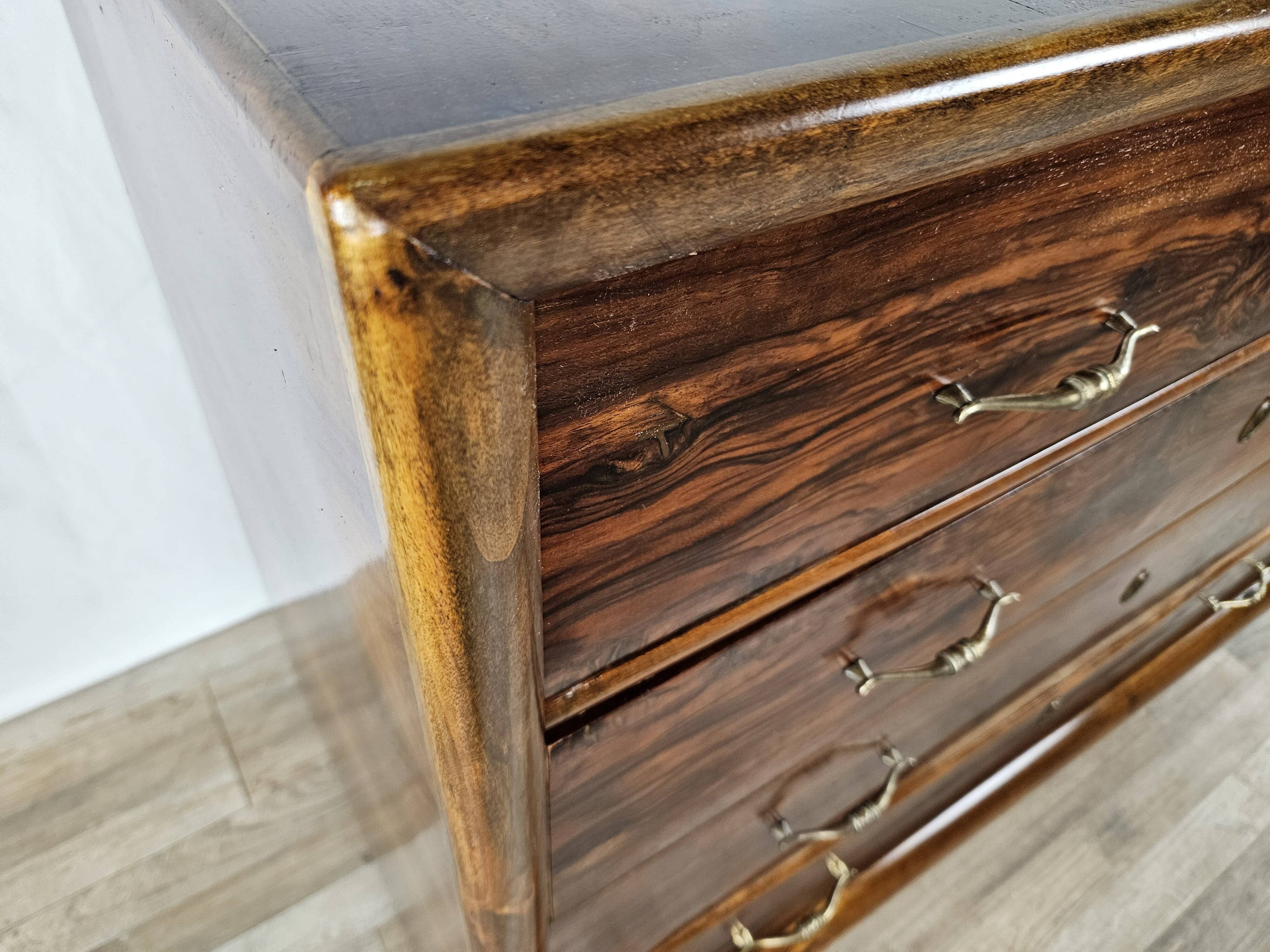 Commode Art Déco avec poignées en laiton