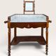 Dressing table in walnut and marble, late 19th century.