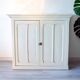 Large Parisian sideboard, dresser, clay gray, patinated wood, 1950