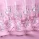 Ensemble de 10 flûtes à champagne vintage en cristal, verre à pied italien transparent.