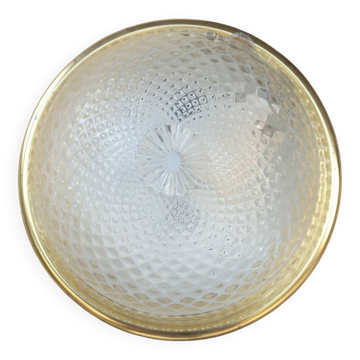 Vintage glass and gold wall light