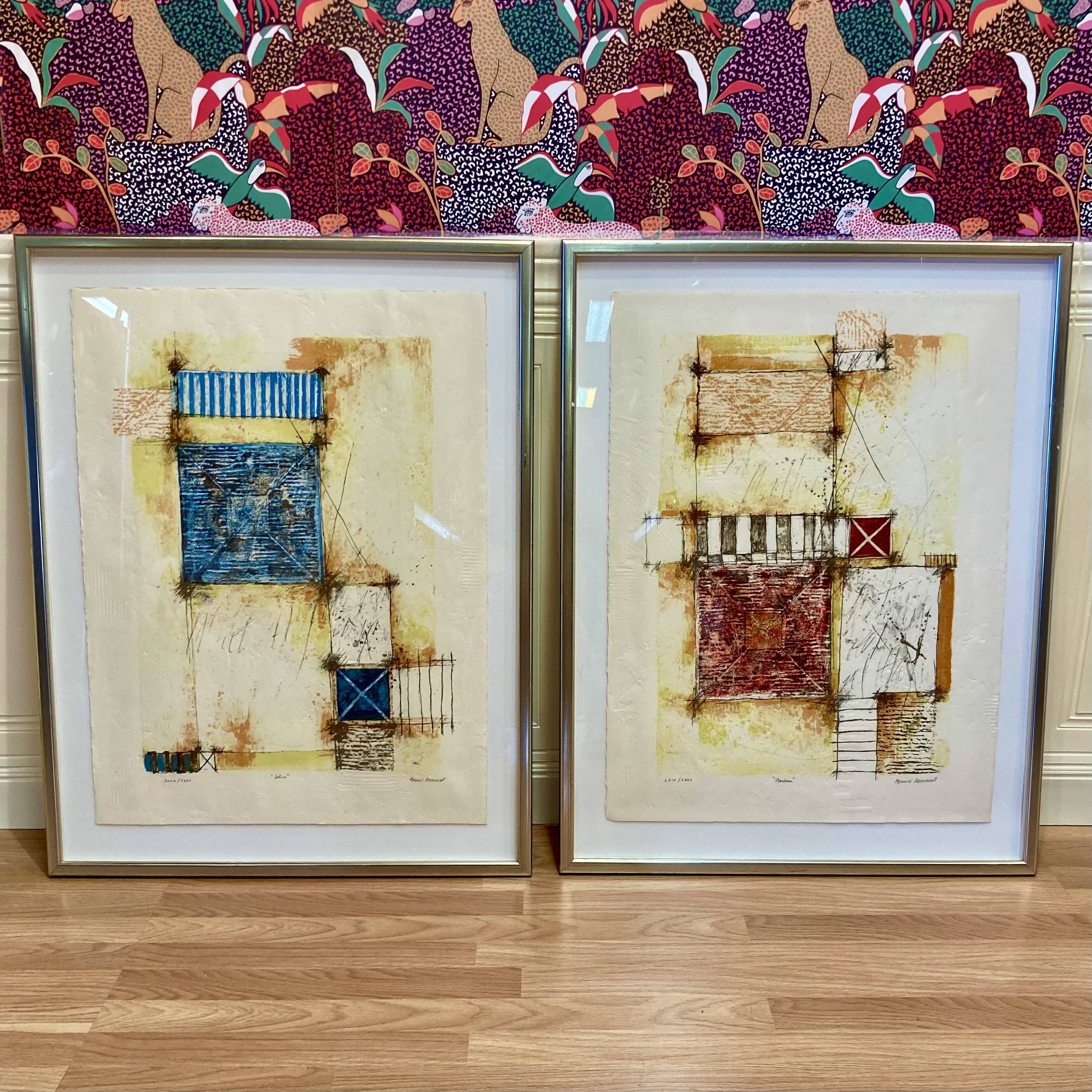 A pair of signed and numbered compositions "BERNARD REMUSAT".