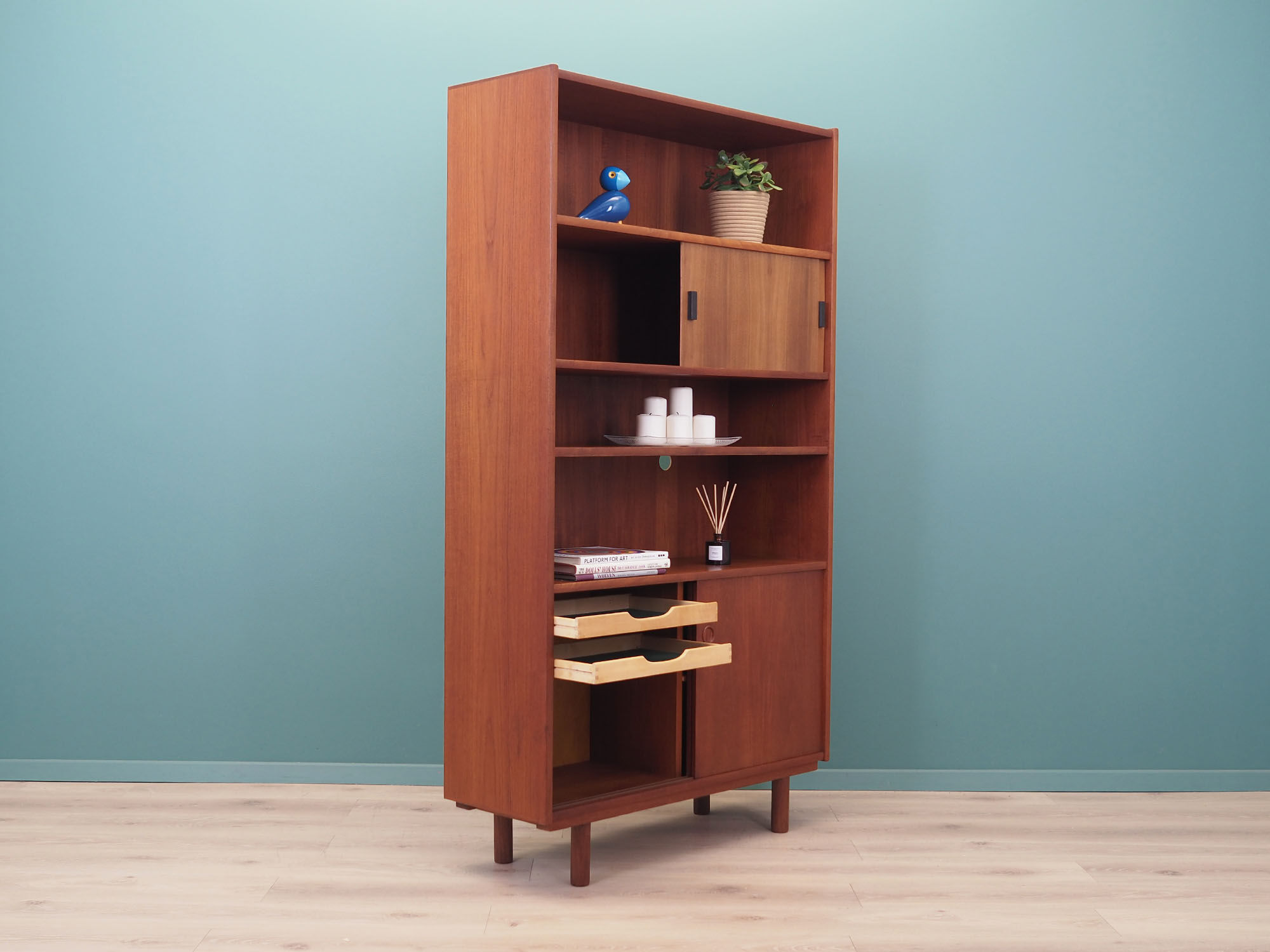 Teak bookcase, Danish design, 1970s, production: Denmark