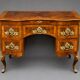 Antique baroque-style desk from Dresden with five drawers.