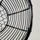 Vintage black metal egg basket
