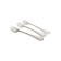 Christofle oyster or dessert forks, ribbon pattern, silver