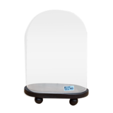 Oval glass globe 35 cm high