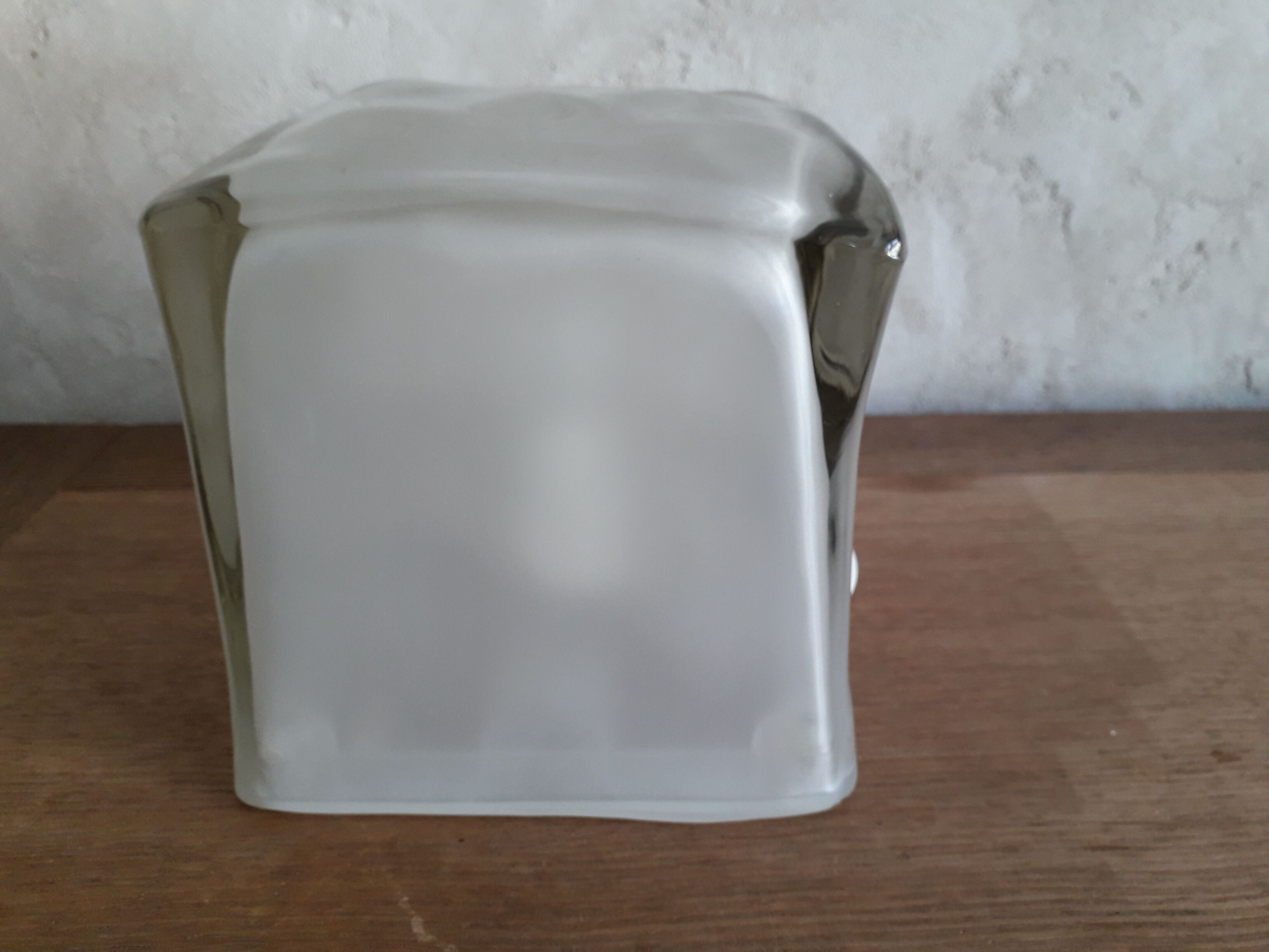 Ikea lamp ice cube frosted glass vintage