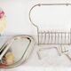 Metal foie gras serving dish, toast rack