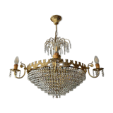 Waterfall chandelier with crystal tassels