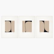 Ensemble encadré de 3 impressions giclées abstraites, format A3