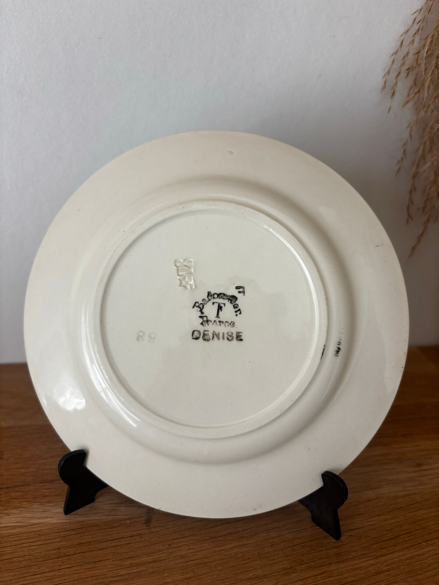Old pottery pastry plate Badonviller Denise