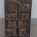Armoire casier métallique noire ancienne
