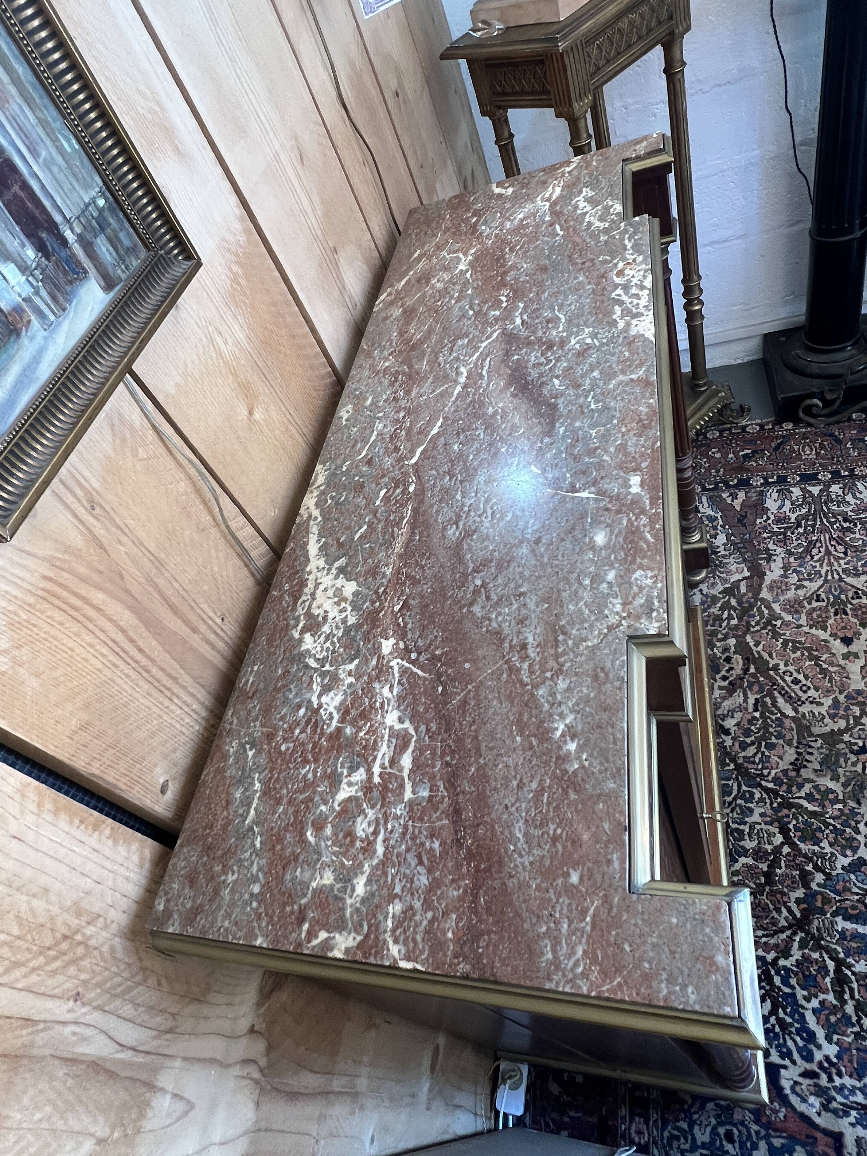 Napoleon III sideboard, rosewood and floral marquetry, 19th century