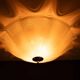 Vintage 1970s glass space ceiling lamp.