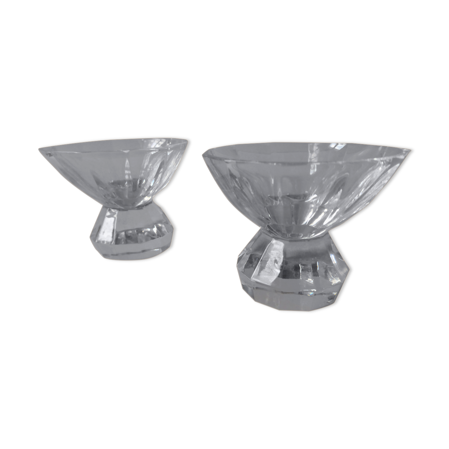 Two crystal candlesticks