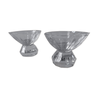 Two crystal candlesticks