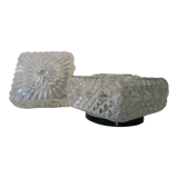 Glass ceiling lamp pair