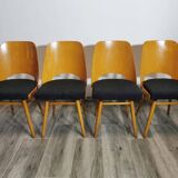 Dining chairs by radomir hoffman for ton, 1950s, set of 4