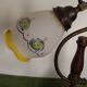 Lampe en bois et verre opalin