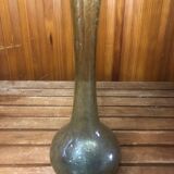 Ancien vase soliflore biot verre soufflé bullé vintage #a408