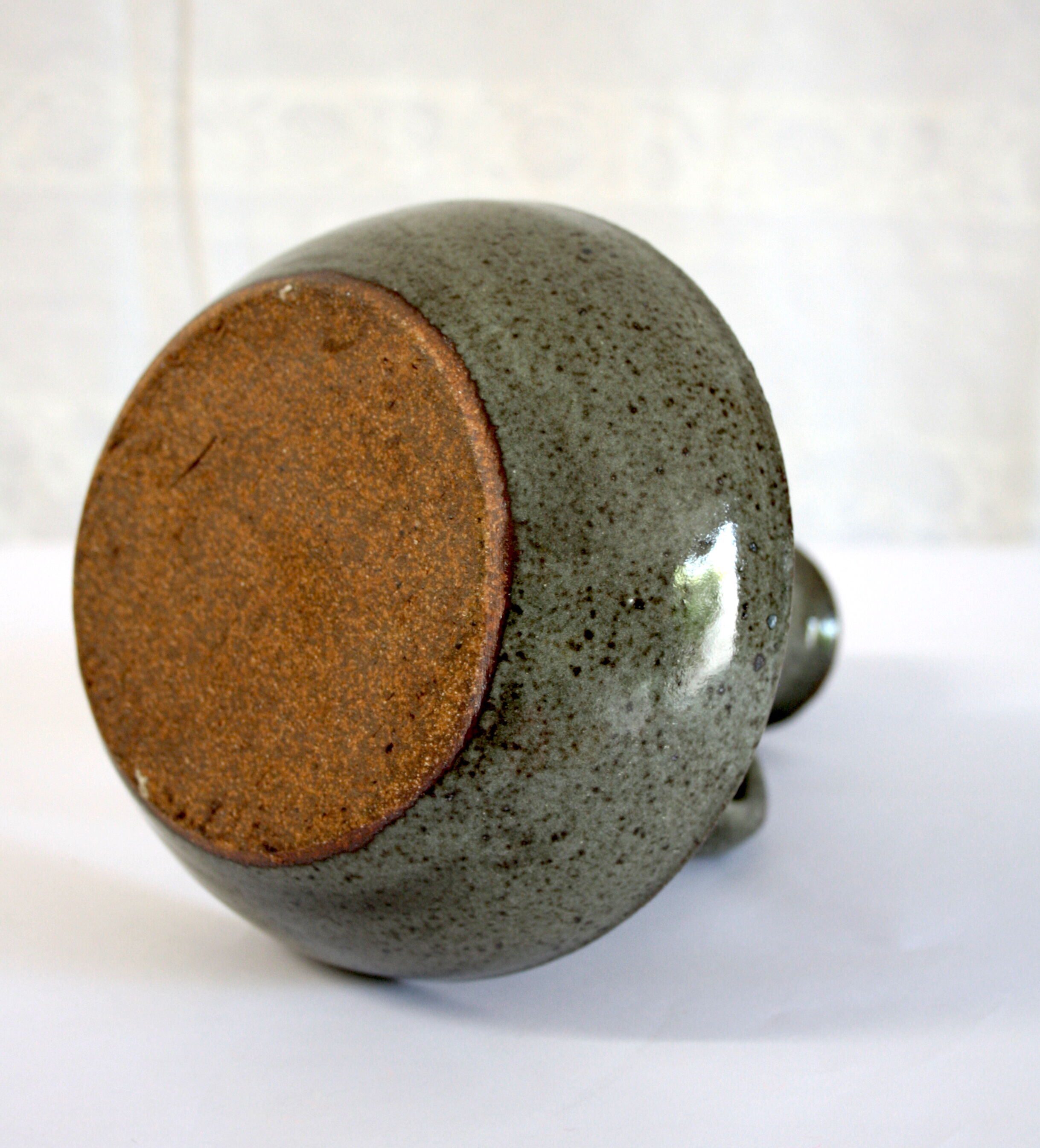 Enamelled stoneware candlestick  - circa 70