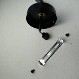 Old blue enamelled industrial wall light