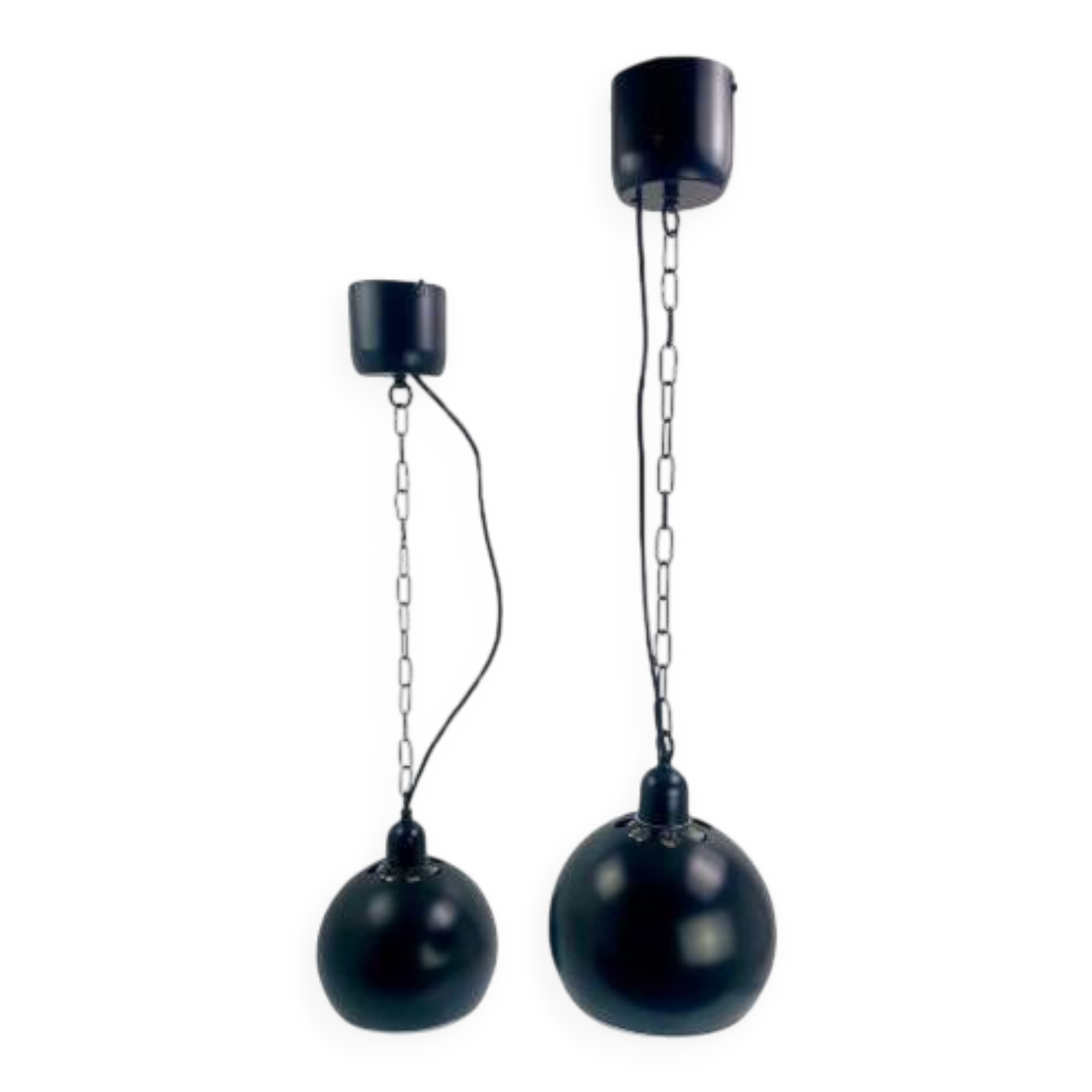 Vintage Space Age Pendant Light – Brown and Chrome, 1970s