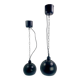 Suspensions Space Age marron et chromé, 1970