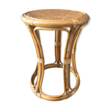 Rattan stool with caning