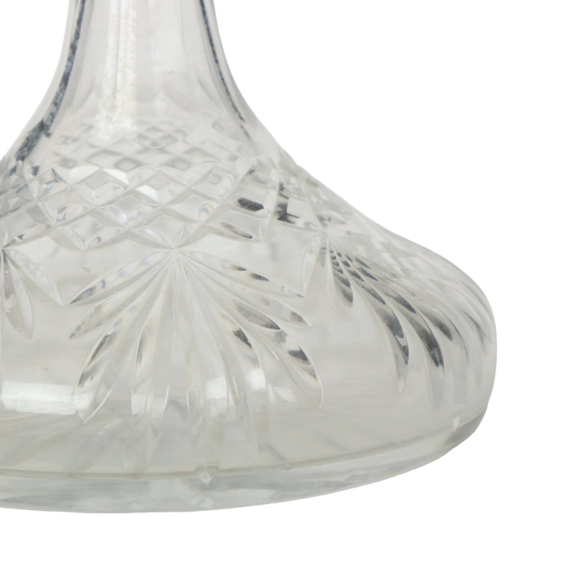 Vintage Samobor Crystal Decanter Ship Decanter Star Motif Lead Crystal