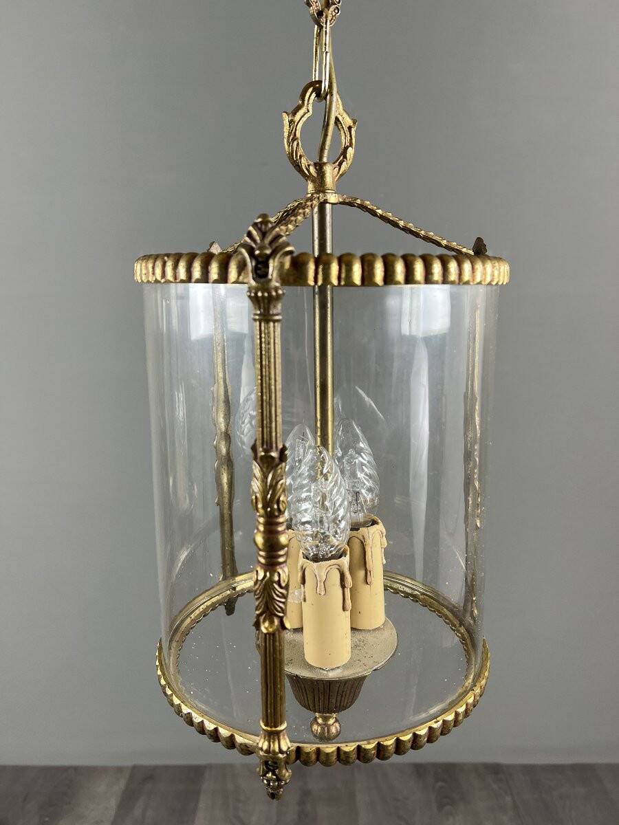 Pair of suspended lanterns in Louis XVI style, 20th Century