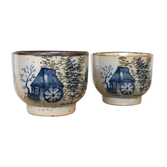 Coffee cups duo Jane Chinese motif