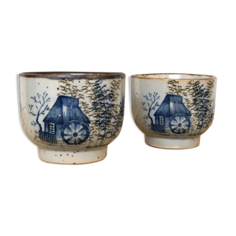 Duo de tasses à café Jane motif chinois