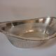 FD monogram silver metal bread basket