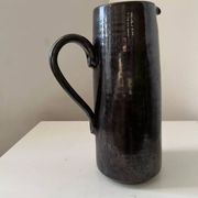 Pichet, cruche en grès vernissé noir, 1950