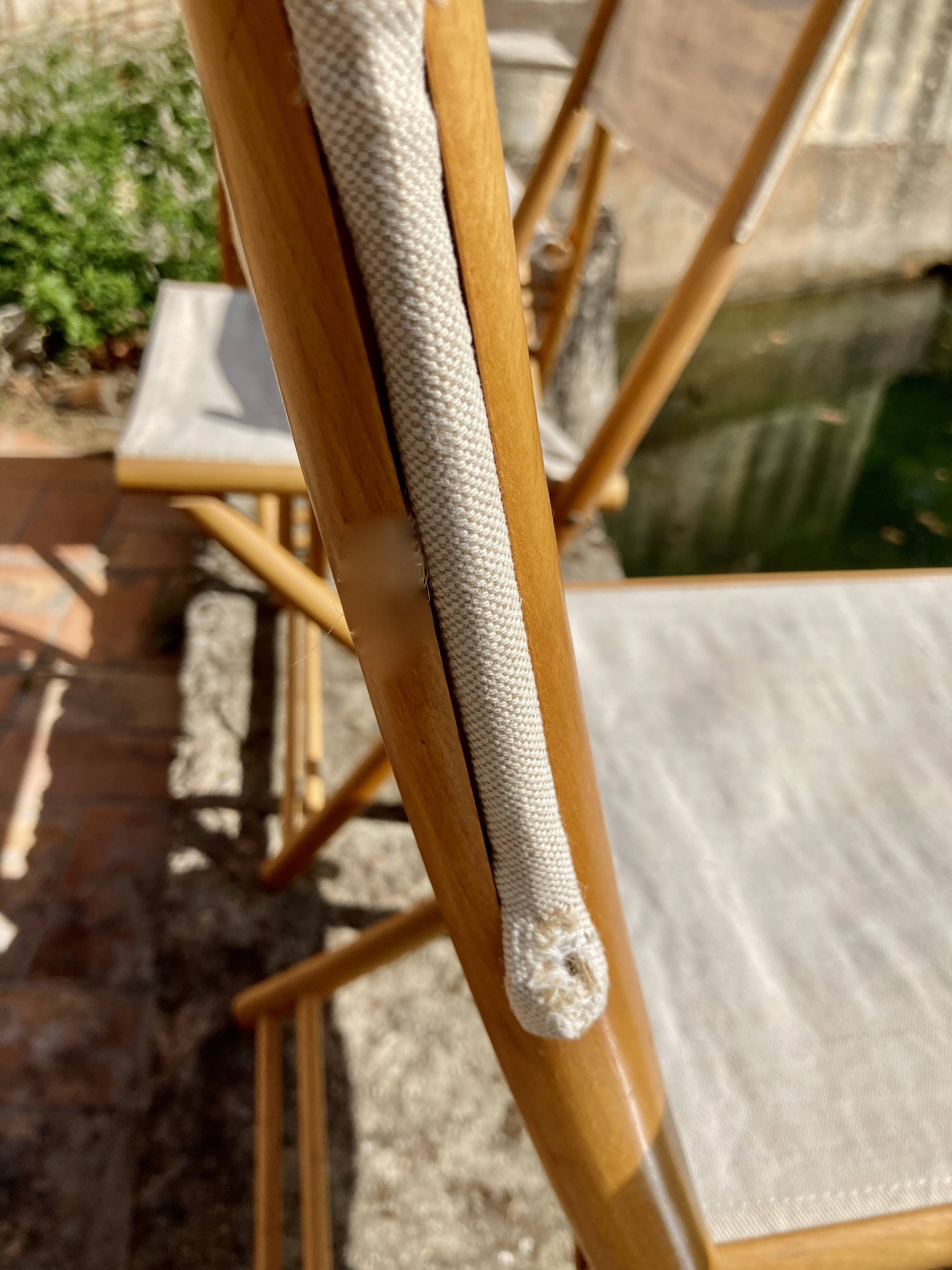 Set of 6 "design 1960" folding chairs.