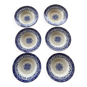 6 Jules Vieillard Bordeaux soup plates