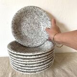 Black and white hollow plates 80s