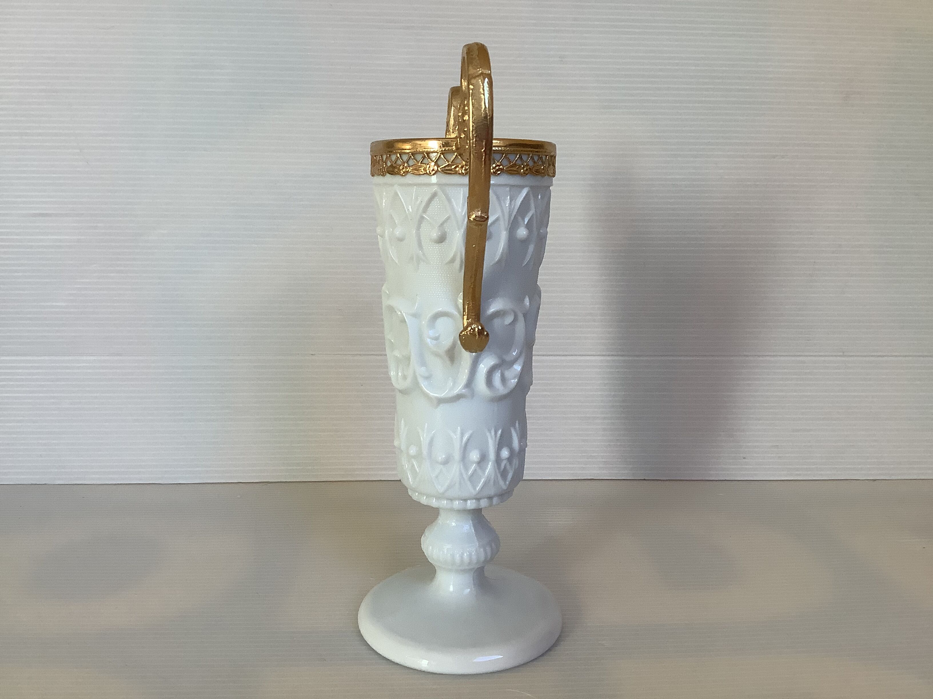 Opaline footed bowl vase from a fair