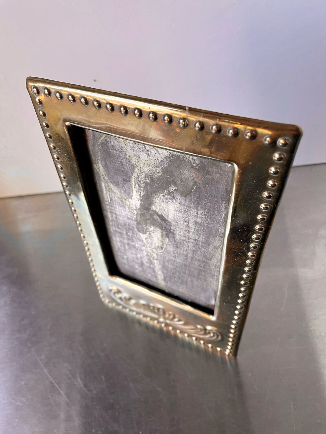 Brass art nouveau frame