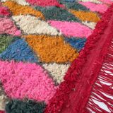 Moroccan Berber carpet Boujaad with colorful diamonds 250x152cm