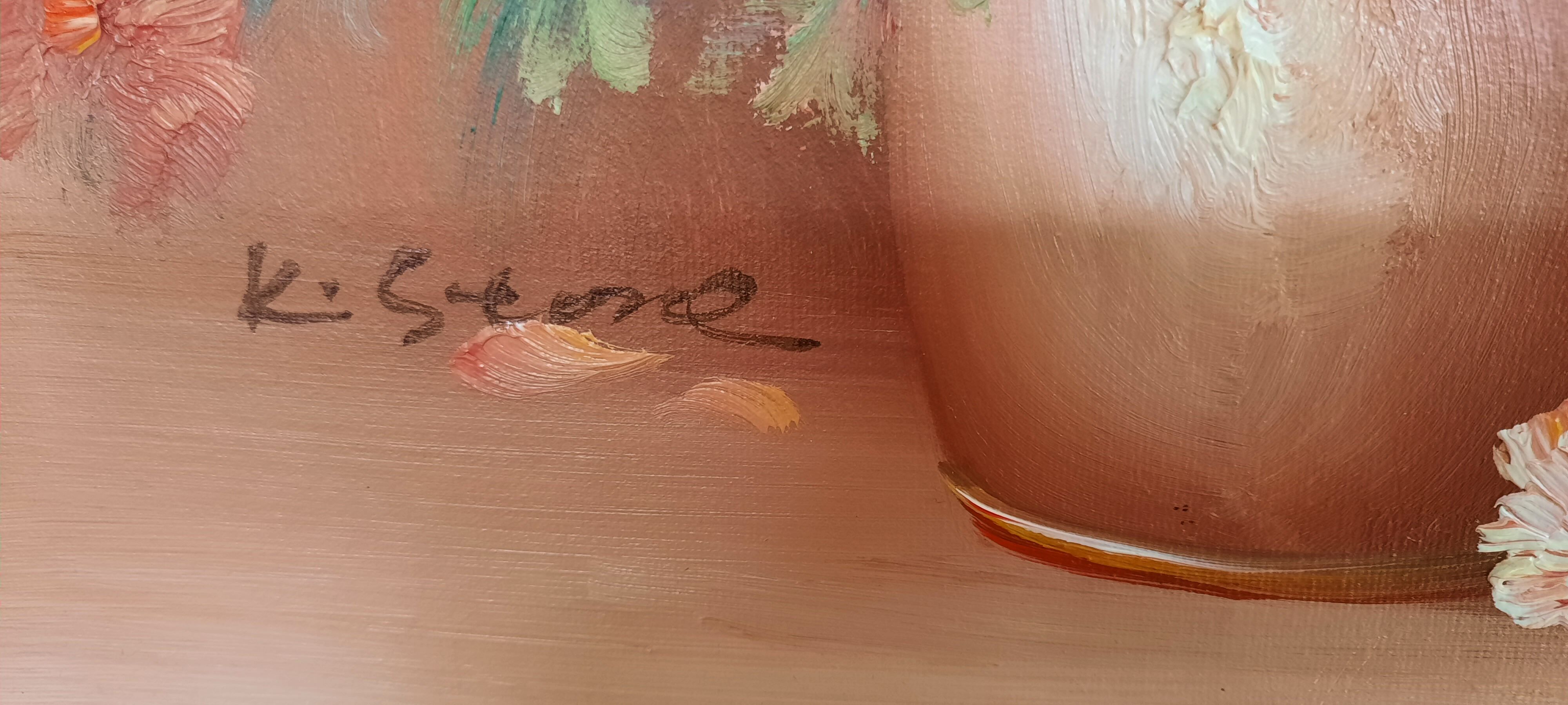 Huile sur toile fleurs