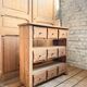Old workshop furniture with 9 drawers
