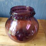 Large blown glass ball vase Biot