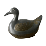 Tin duck box and brass