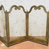 Spark screen has four sheets in brass and braided mesh XX century