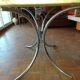 Large dining table in vintage marble 70'S Roche and Bobois